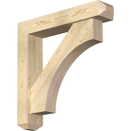 Ekena Millwork Westlake Craftsman Rough Sawn Bracket w/ Offset Brace, Douglas Fir, 6"W x 30"D x 30"H BKT0604X30X30WTL04RDF
